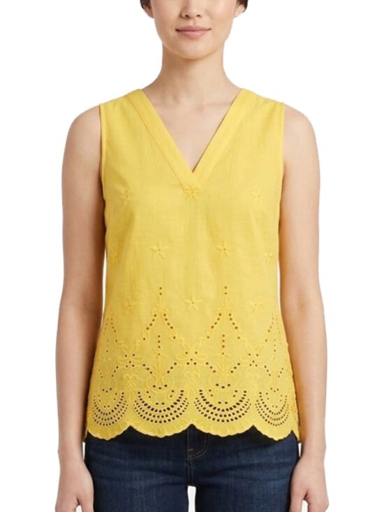 a new day Tops - A new day Yellow Sleeveless Blouse Size Small